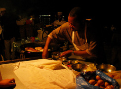 Zanzibar pizza at the Forodhani Gardens street food stalls