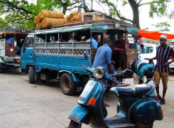 Still rolling. Still beautiful. Zanzibar's relic "dala-dala" public buses