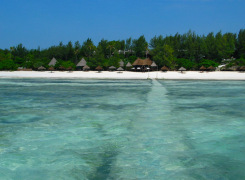 Turquoise water. White sand. Zanzibar.