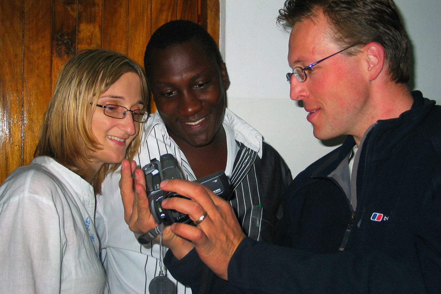 Pure Afro Travels' founders with their first guests from Slovenia, 2004
