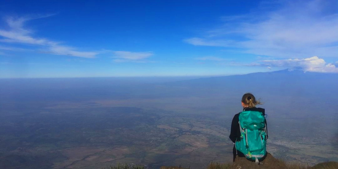 View from the summit of Little Meru, Arusha National Park